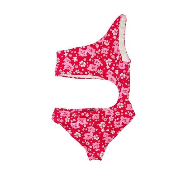 Frankies Bikinis Mila Coconut One Piece Swimsuit Peek-a-boo cutout Size L NWT - Picture 2 of 5